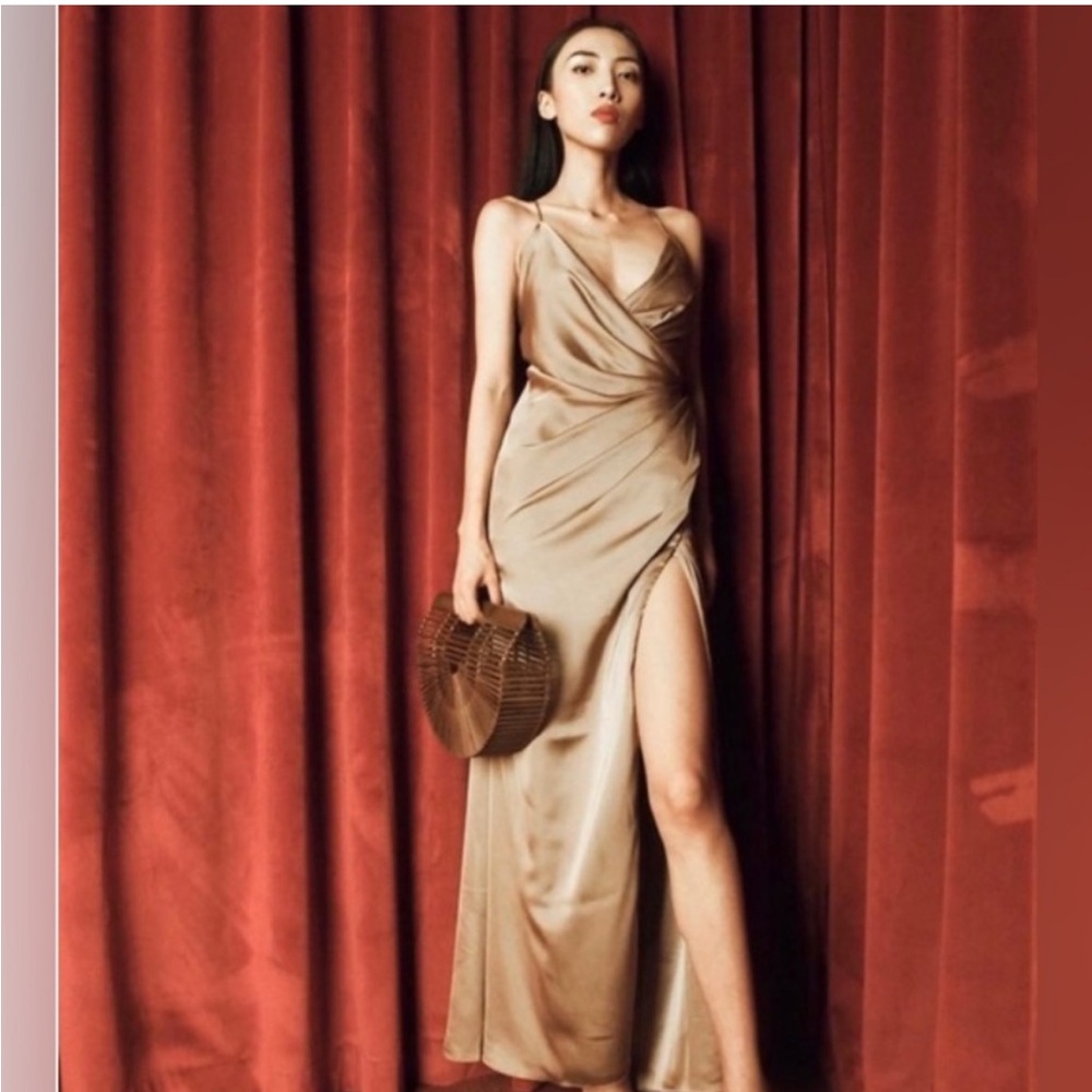Fame and Partners Satin Zarita Gown/Dress